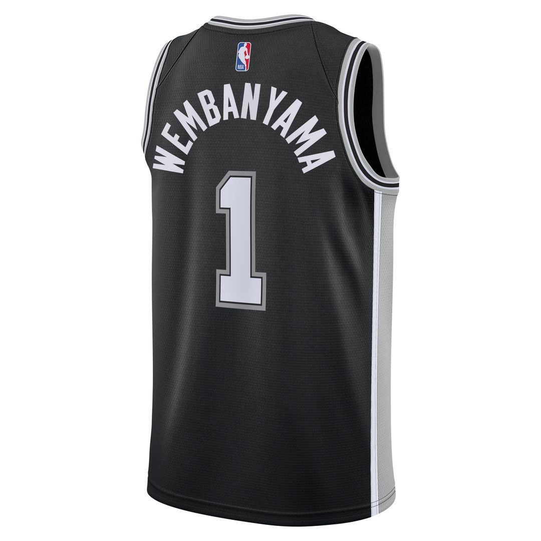 Victor Wembanyama San Antonio Spurs Nike Youth Swingman Jersey - Icon Edition - Black Official NBA Team Apparel Basketball Fan Gear