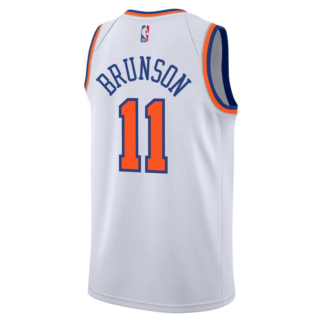 Jalen Brunson New York Knicks Nike Youth Association Swingman Jersey - White Official NBA Team Apparel Basketball Fan Gear