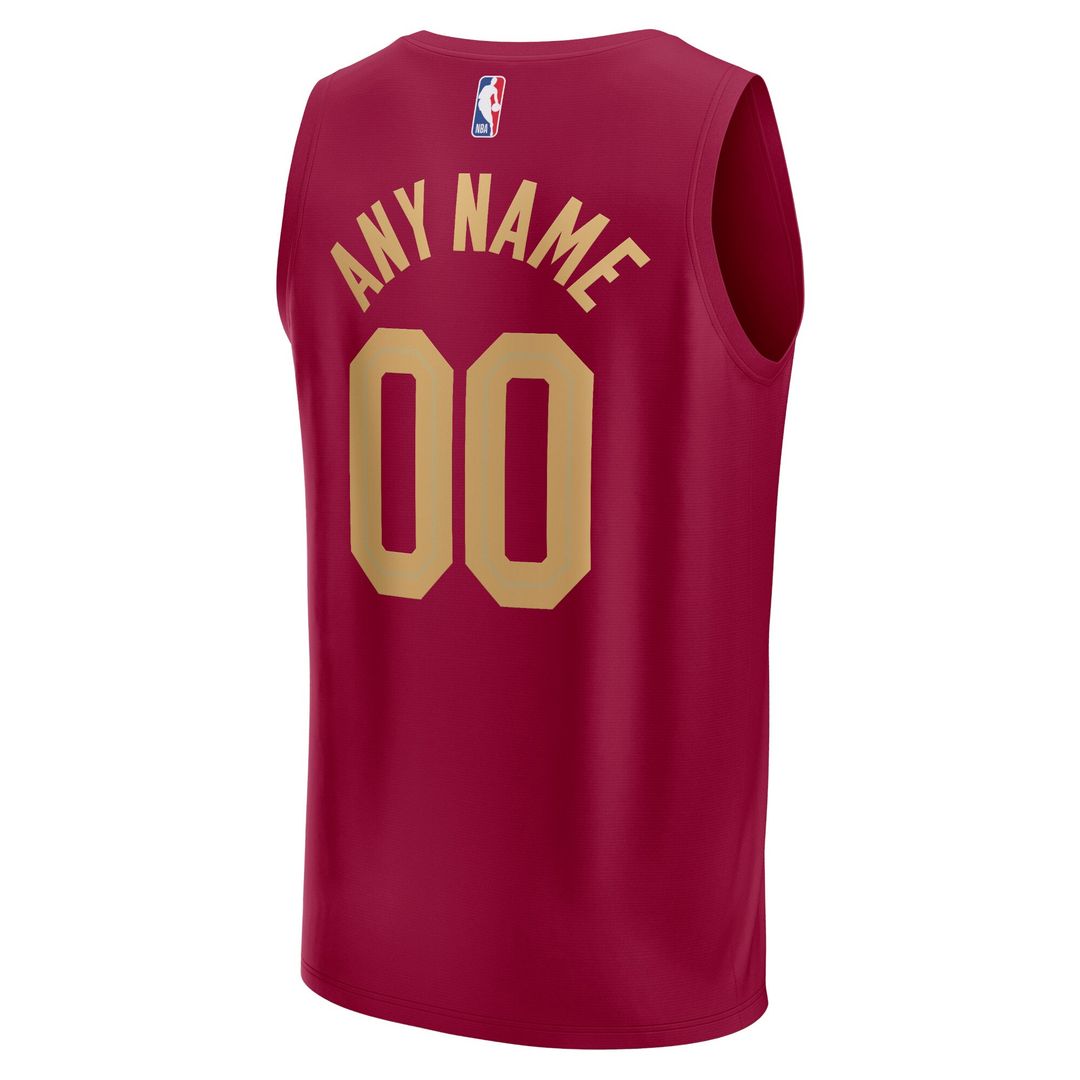 Cleveland Cavaliers Fanatics Youth Fast Break Custom Jersey - Maroon - Icon Edition Official NBA Team Apparel Basketball Fan Gear