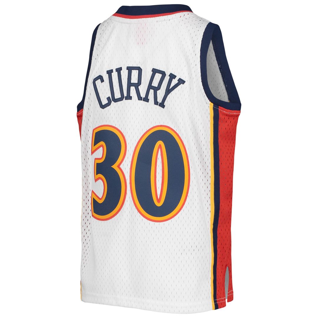 Stephen Curry Golden State Warriors Mitchell & Ness Youth 2009-10 Hardwood Classics Swingman Throwback Jersey - Navy Official NBA Team Apparel Basketb