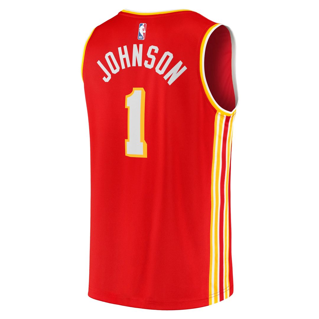 Jalen Johnson Atlanta Hawks Fanatics Fast Break Replica Jersey - Icon Edition - Red Official NBA Team Apparel Basketball Fan Gear