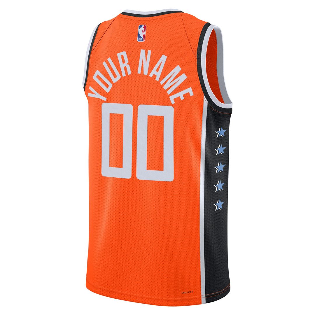 LA Clippers Nike Unisex 2025/26 City Edition Swingman Custom Jersey - Orange Official NBA Team Apparel Basketball Fan Gear