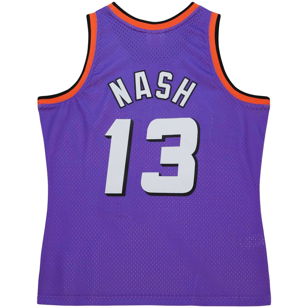 Steve Nash Phoenix Suns Mitchell & Ness Hardwood Classics 1996/97 Tropical Swingman Jersey - Purple Official NBA Team Apparel Basketball Fan Gear