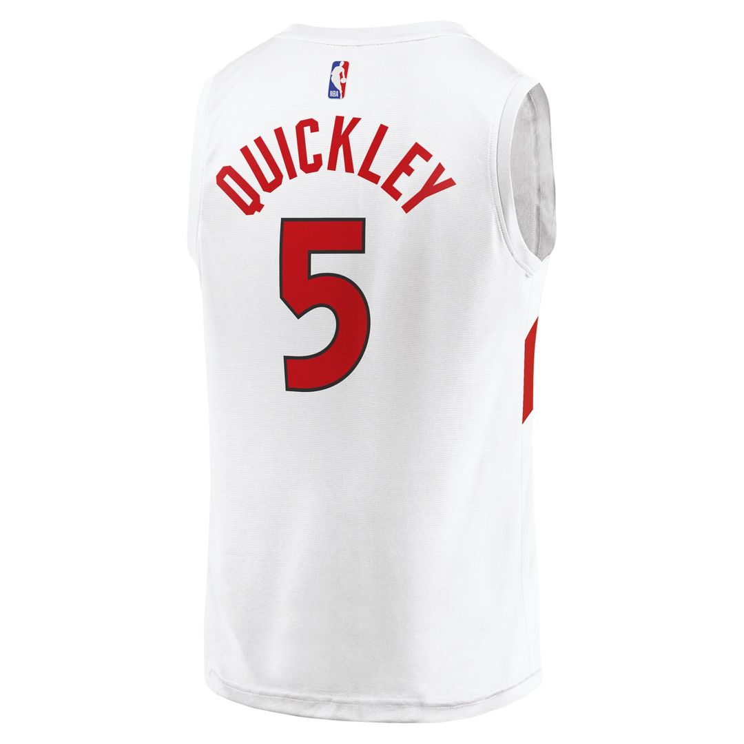 Immanuel Quickley Toronto Raptors Fanatics Fast Break Player Jersey - Association Edition - White Official NBA Team Apparel Basketball Fan Gear