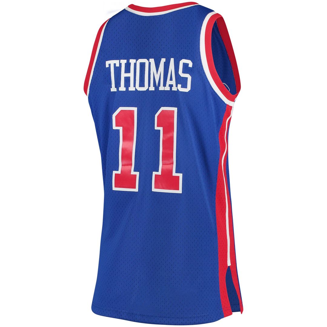 Isiah Thomas Detroit Pistons Mitchell & Ness 1988/89 Hardwood Classics Swingman Jersey - Blue Official NBA Team Apparel Basketball Fan Gear