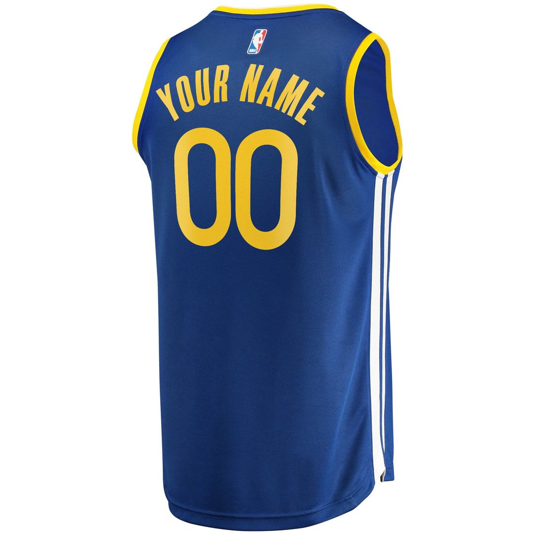 Golden State Warriors Fanatics Fast Break Custom Replica Jersey Royal - Icon Edition Official NBA Team Apparel Basketball Fan Gear
