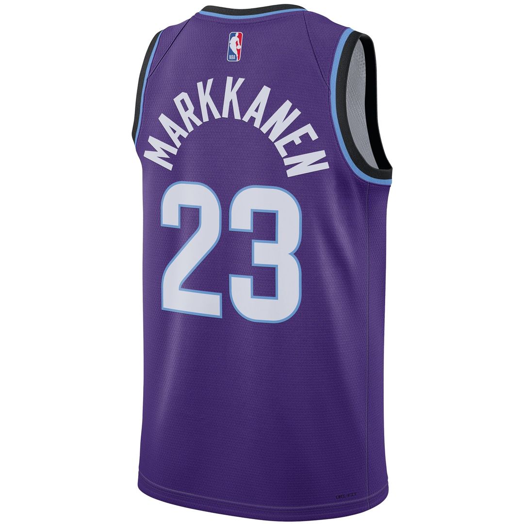 Lauri Markkanen Utah Jazz Nike Unisex Swingman Jersey - Icon Edition - Purple Official NBA Team Apparel Basketball Fan Gear