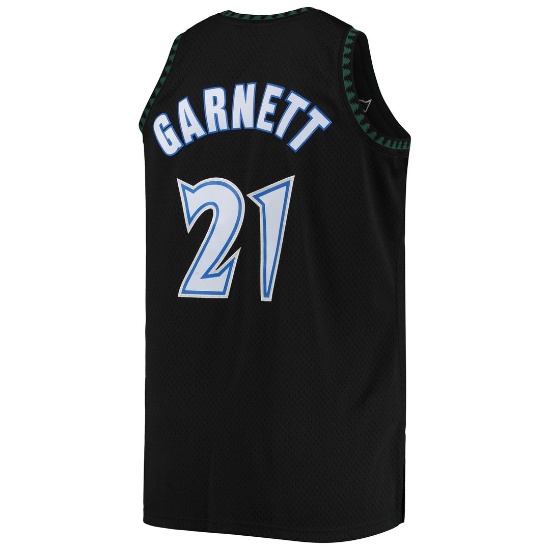 Kevin Garnett Minnesota Timberwolves Mitchell & Ness 1997/98 Big & Tall Hardwood Classics Swingman Jersey - Black Official NBA Team Apparel Basketball