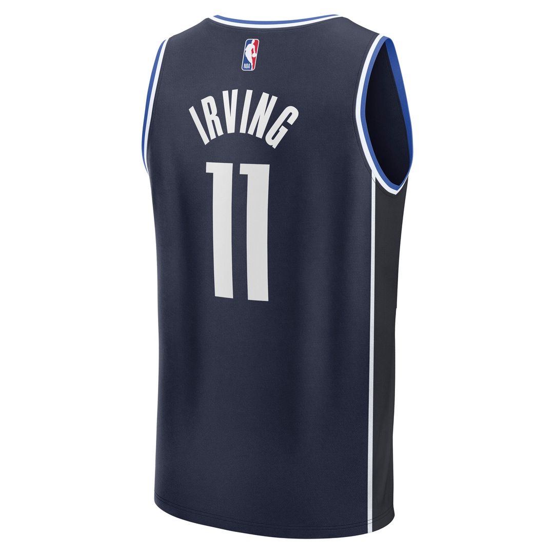 Kyrie Irving Dallas Mavericks Fanatics Fast Break Replica Player Jersey - Statement Edition - Navy Official NBA Team Apparel Basketball Fan Gear