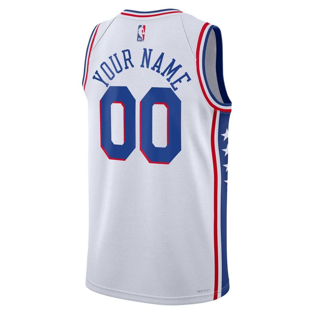 Philadelphia 76ers Nike Unisex 2022/23 Swingman Custom Jersey Royal - Icon Edition Official NBA Team Apparel Basketball Fan Gear