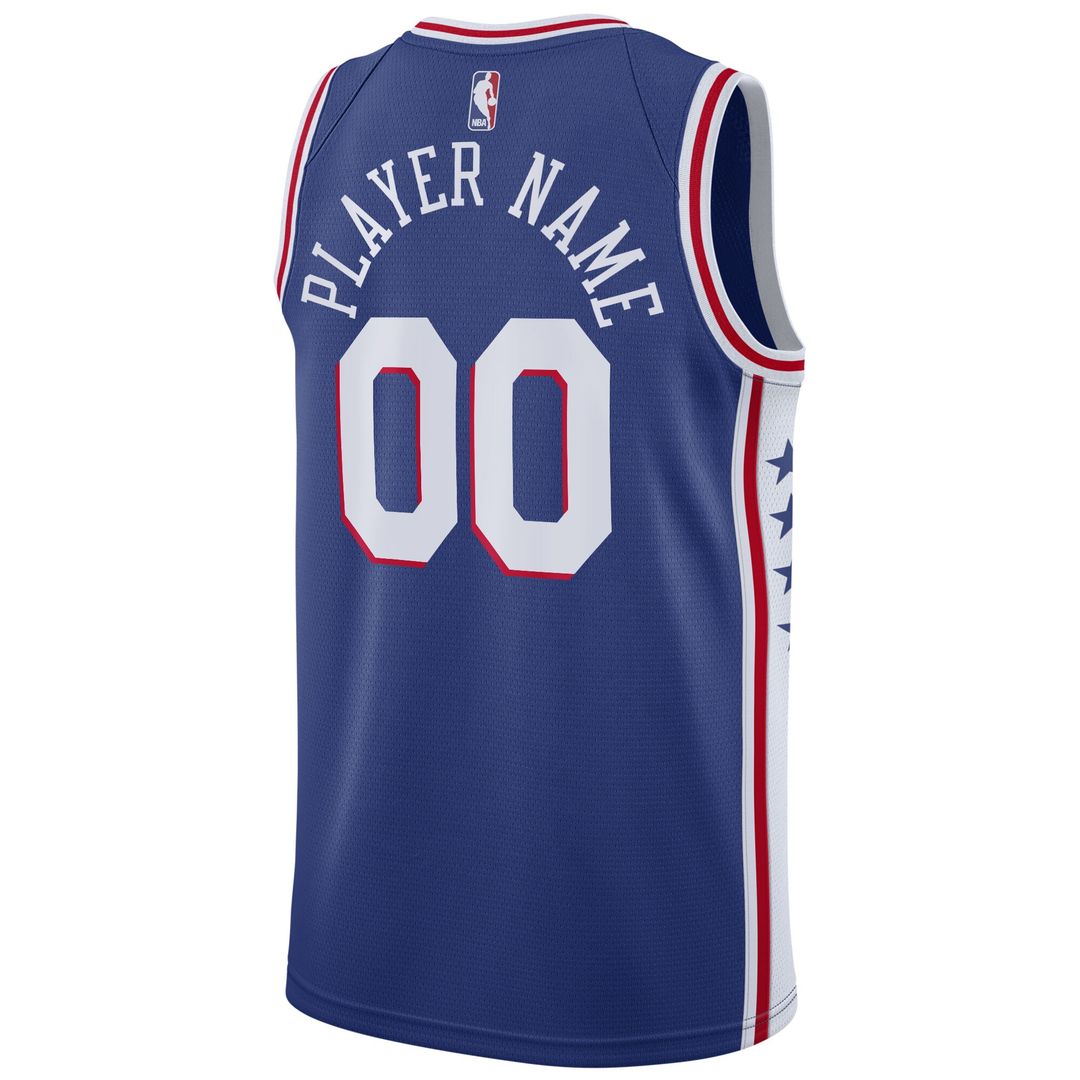 Philadelphia 76ers Nike 2020/21 Swingman Custom Jersey - Association Edition - White Official NBA Team Apparel Basketball Fan Gear