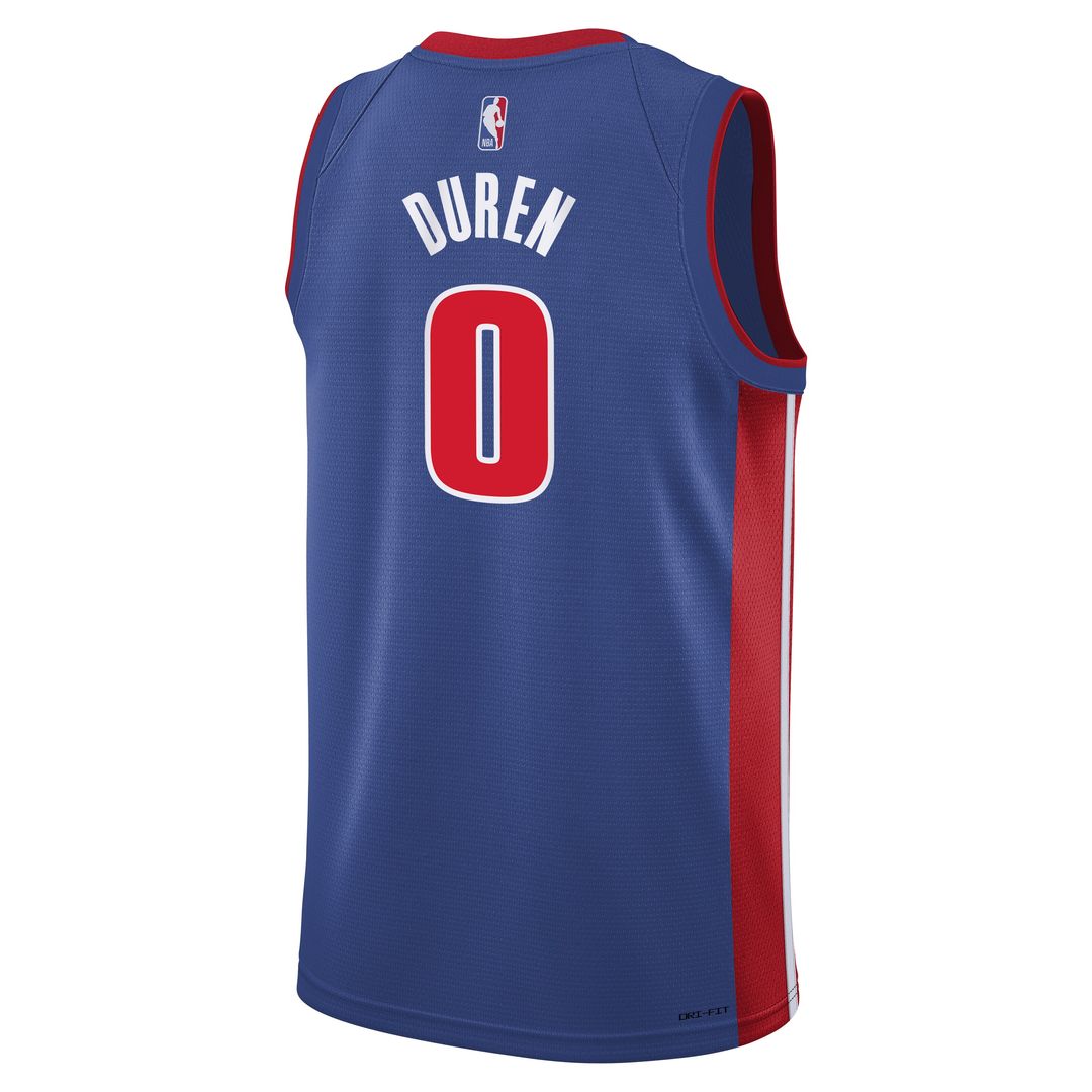 Jalen Duren Detroit Pistons Nike Youth Swingman Jersey - Icon Edition - Blue Official NBA Team Apparel Basketball Fan Gear