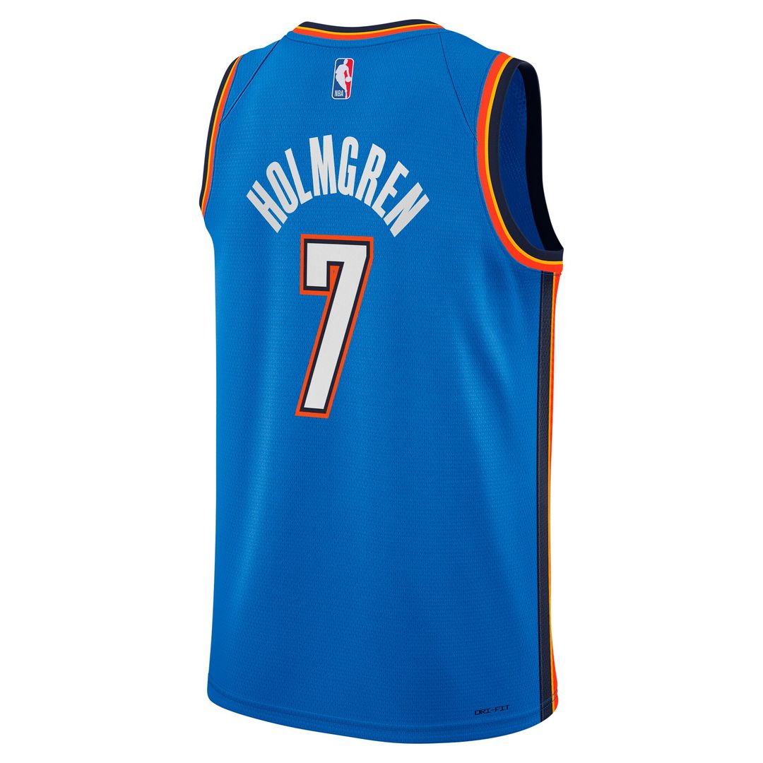 Chet Holmgren Oklahoma City Thunder Nike Youth Swingman Jersey - Icon Edition - Blue Official NBA Team Apparel Basketball Fan Gear