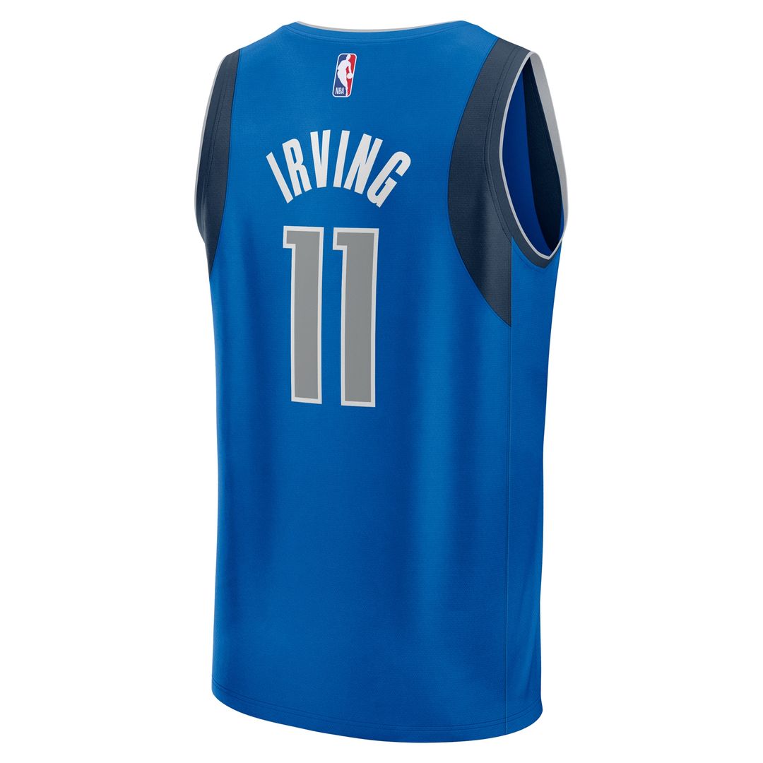 Kyrie Irving Dallas Mavericks Fanatics Fast Break Replica Player Jersey - Icon Edition - Blue Official NBA Team Apparel Basketball Fan Gear