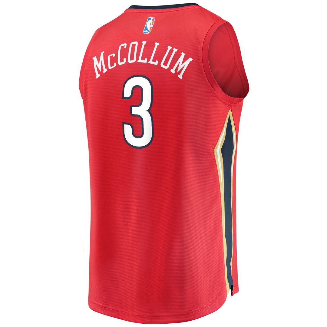 C.J. McCollum New Orleans Pelicans Fanatics Youth Fast Break Replica Player Jersey Red - Statement Edition Official NBA Team Apparel Basketball Fan Ge