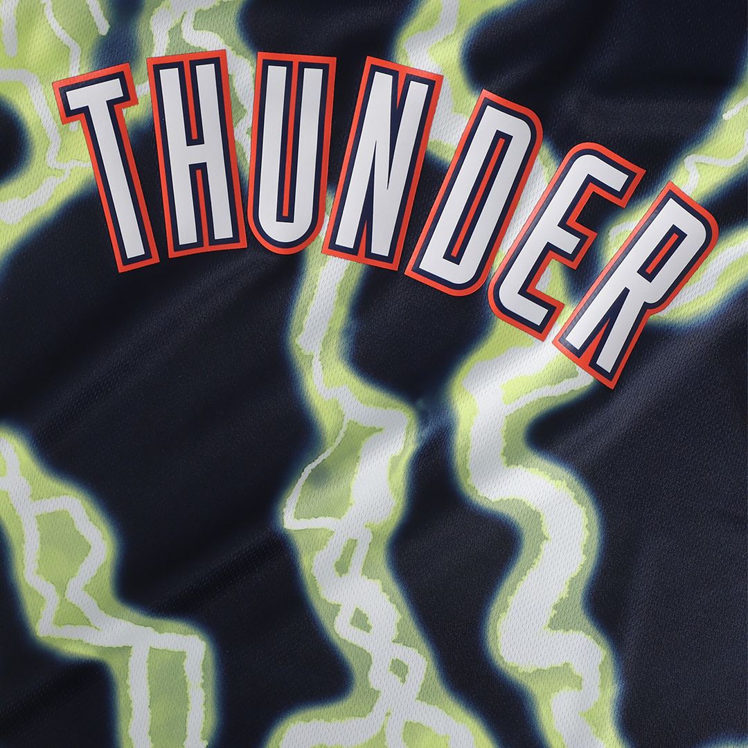 Oklahoma City Thunder NBA & KidSuper Studios by Fanatics Unisex Hometown Jersey - Black Official NBA Team Apparel Basketball Fan Gear