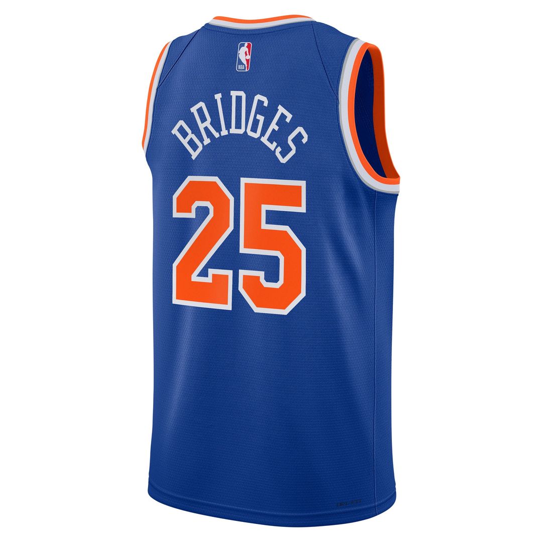 Mikal Bridges New York Knicks Nike Youth Swingman Jersey - Icon Edition - Blue Official NBA Team Apparel Basketball Fan Gear