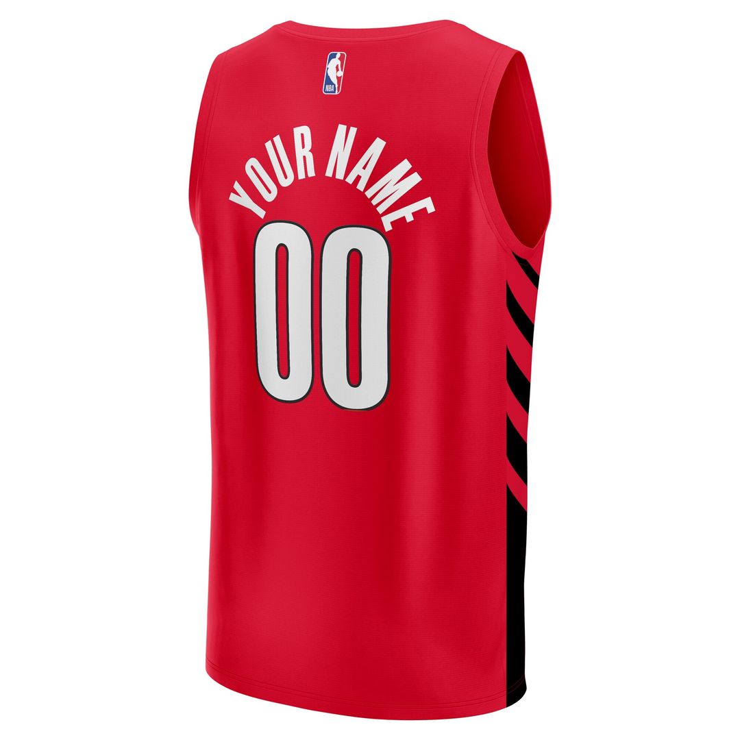 Portland Trail Blazers Fanatics Fast Break Custom Replica Jersey - Red - Statement Edition Official NBA Team Apparel Basketball Fan Gear