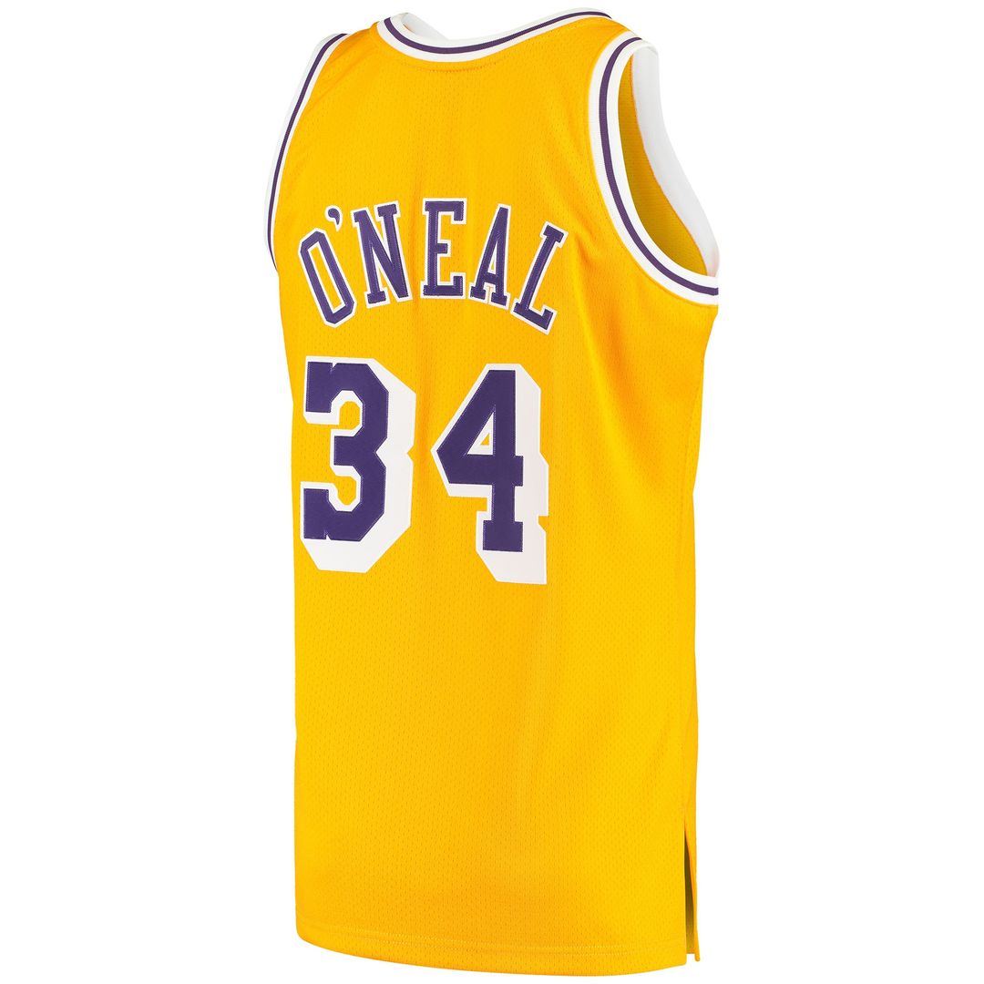 Shaquille O'Neal Los Angeles Lakers Mitchell & Ness 1996/97 Hardwood Classics Authentic Jersey - Gold Official NBA Team Apparel Basketball Fan Gear