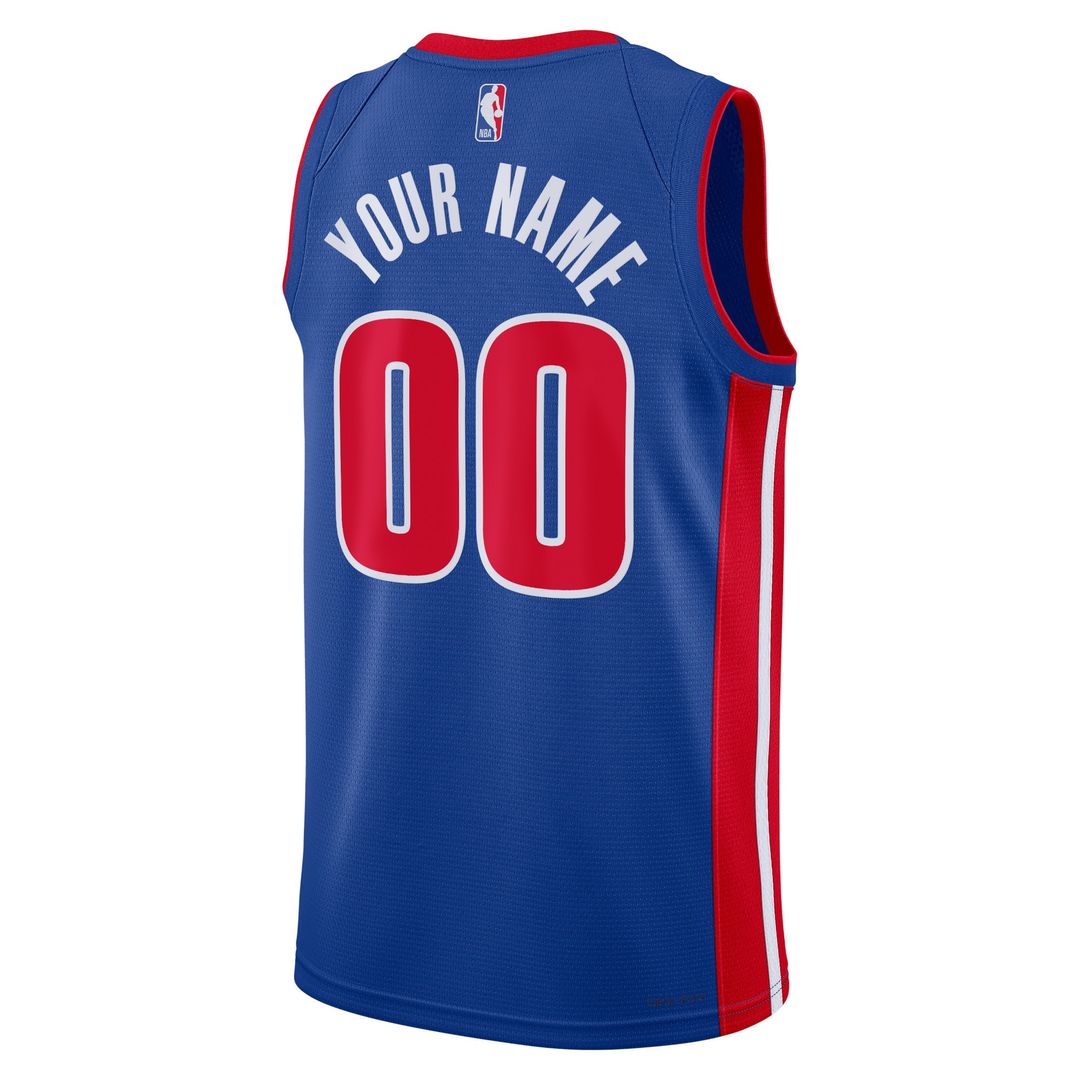 Detroit Pistons Nike Unisex Swingman Custom Jersey White - Association Edition Official NBA Team Apparel Basketball Fan Gear