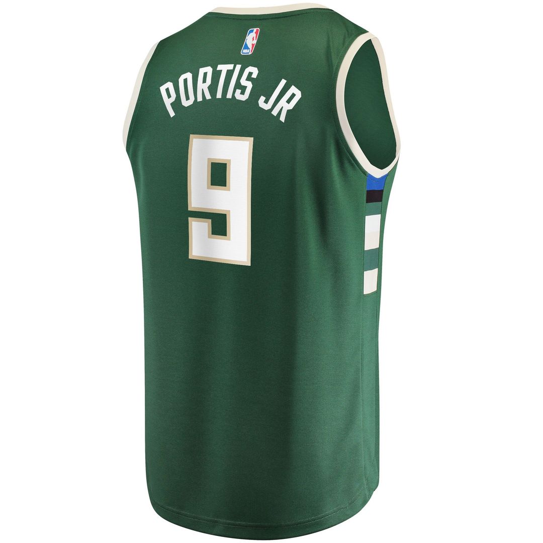 Bobby Portis Milwaukee Bucks Fanatics Fast Break Replica Jersey - Icon Edition - Green Official NBA Team Apparel Basketball Fan Gear