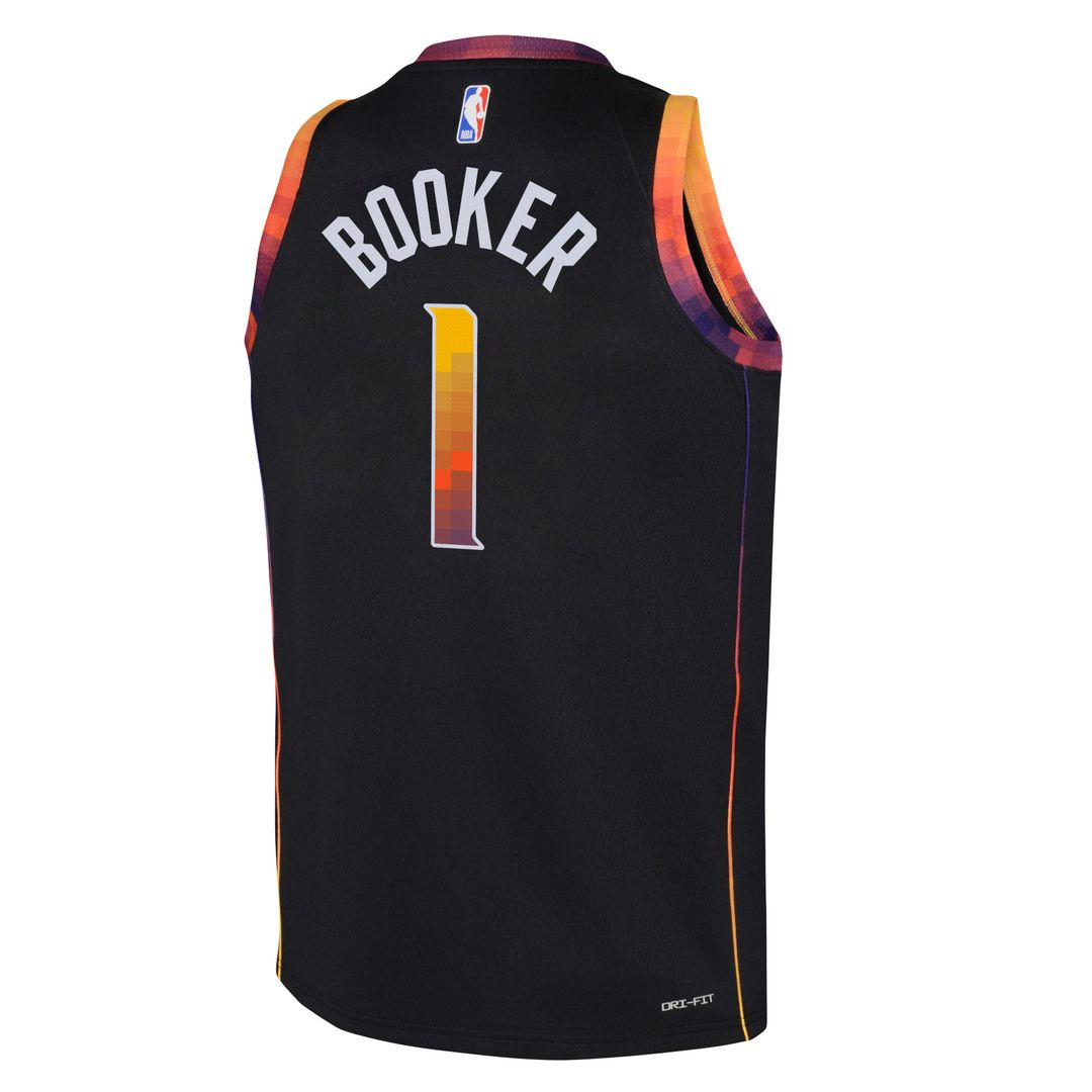 Devin Booker Phoenix Suns Jordan Brand Youth Swingman Jersey - Statement Edition - Black Official NBA Team Apparel Basketball Fan Gear