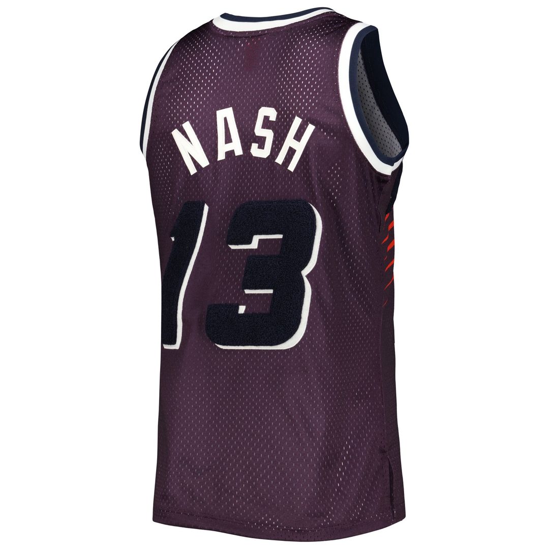 Steve Nash Phoenix Suns Mitchell & Ness 1996/97 Hardwood Classics Off-Court Swingman Jersey - Purple Official NBA Team Apparel Basketball Fan Gear