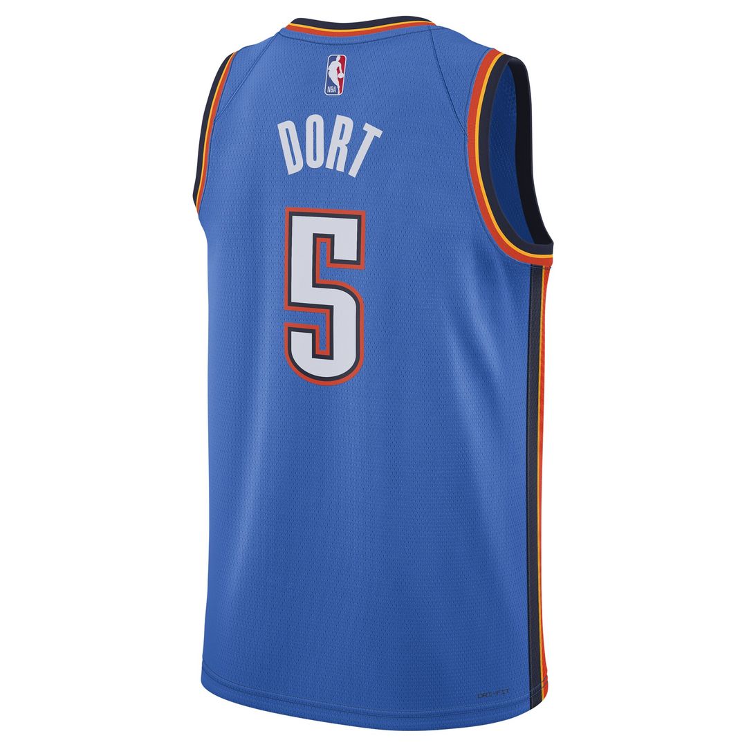 Luguentz Dort Oklahoma City Thunder Nike Unisex Swingman Player Jersey - Icon Edition - Blue Official NBA Team Apparel Basketball Fan Gear