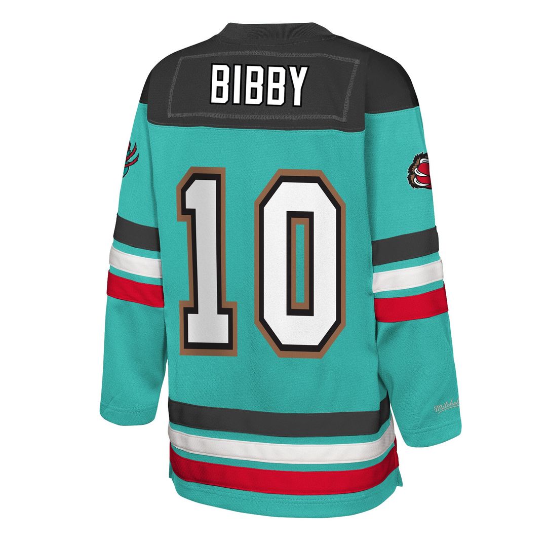 Mike Bibby Memphis Grizzlies Mitchell & Ness Youth Maxxed Out 2.0 Fashion Hockey Jersey - Turquoise Official NBA Team Apparel Basketball Fan Gear