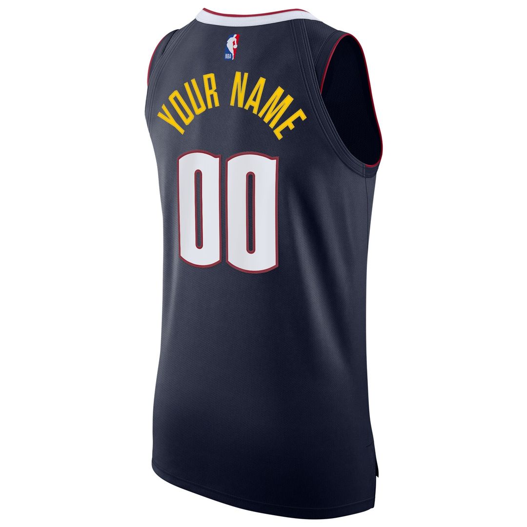 Denver Nuggets Nike 2020/21 Authentic Custom Jersey Navy - Icon Edition Official NBA Team Apparel Basketball Fan Gear