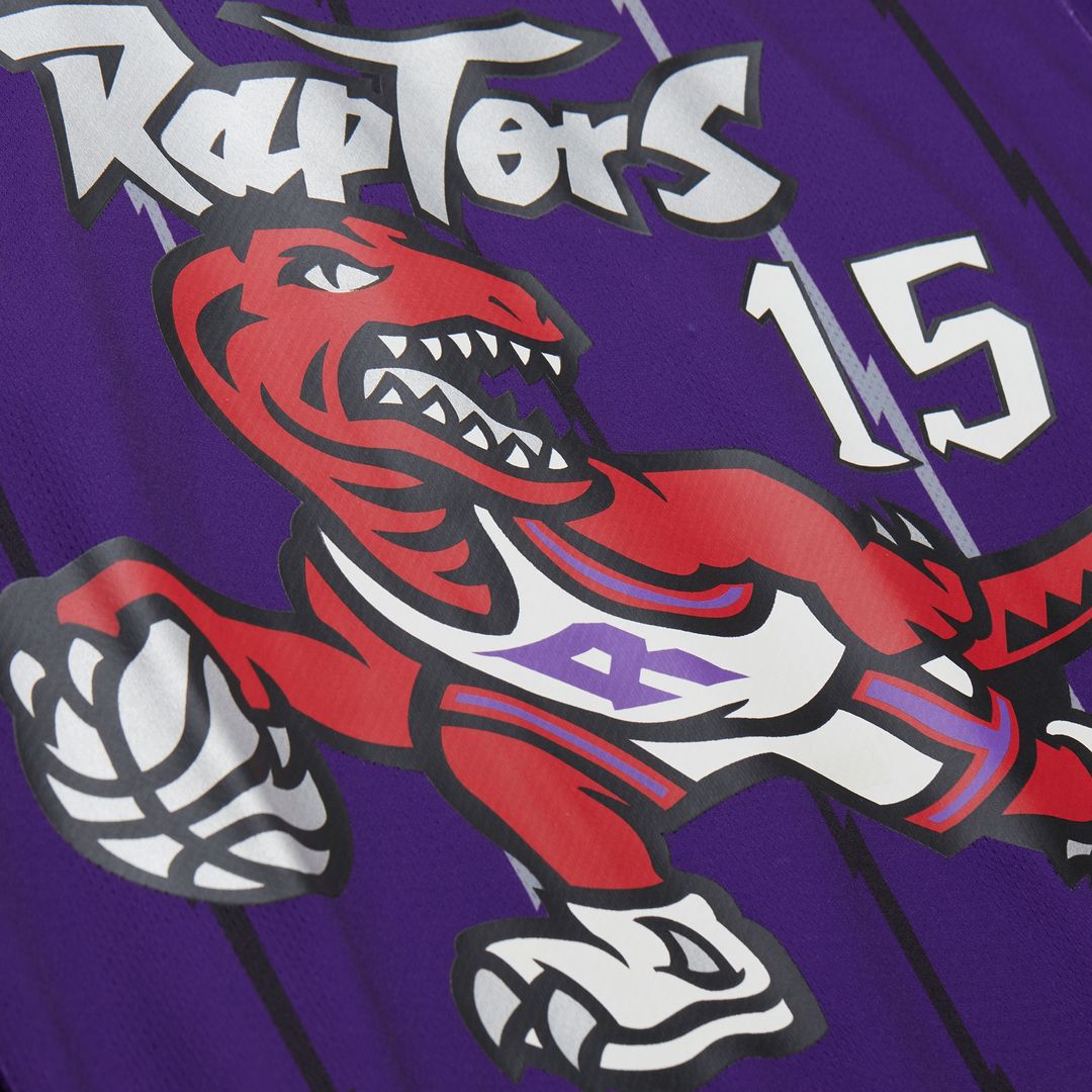 Vince Carter Toronto Raptors Mitchell & Ness Unisex Maxxed Out Fashion Hockey Jersey - Purple Official NBA Team Apparel Basketball Fan Gear