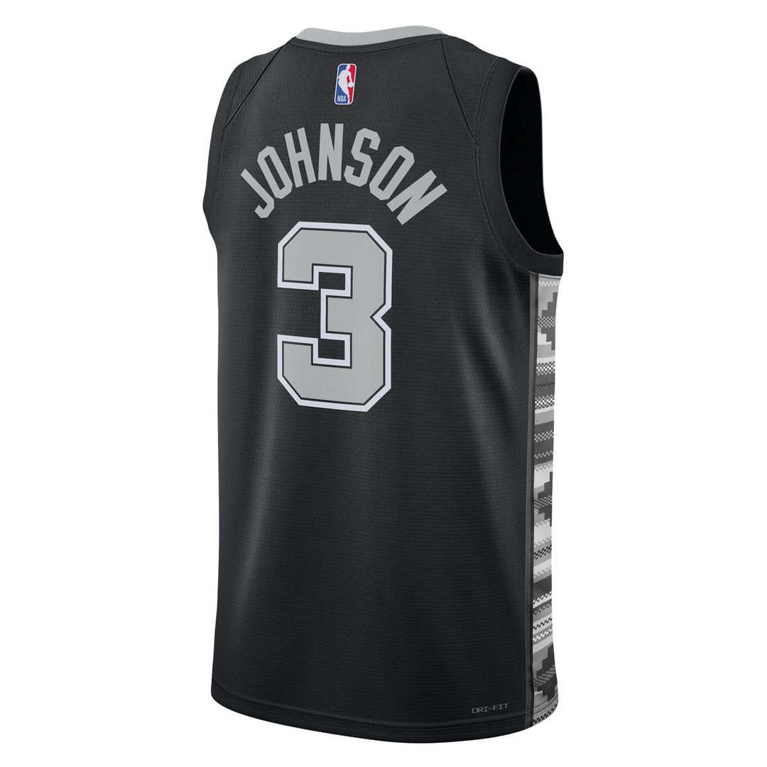 Keldon Johnson San Antonio Spurs Jordan Brand Unisex Swingman Jersey - Statement Edition - Black Official NBA Team Apparel Basketball Fan Gear