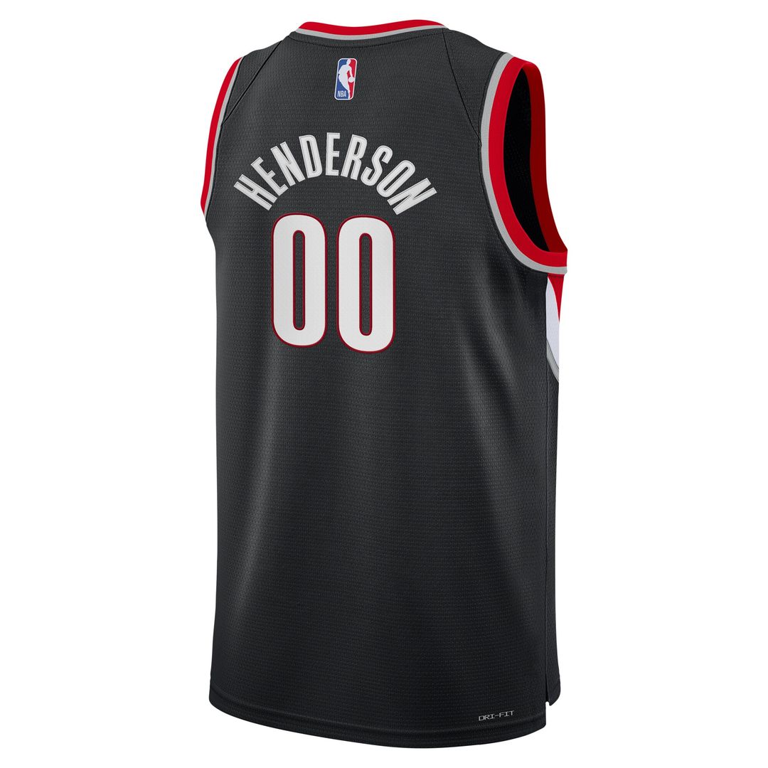 Scoot Henderson Portland Trail Blazers Nike Youth Swingman Jersey - Icon Edition - Black Official NBA Team Apparel Basketball Fan Gear