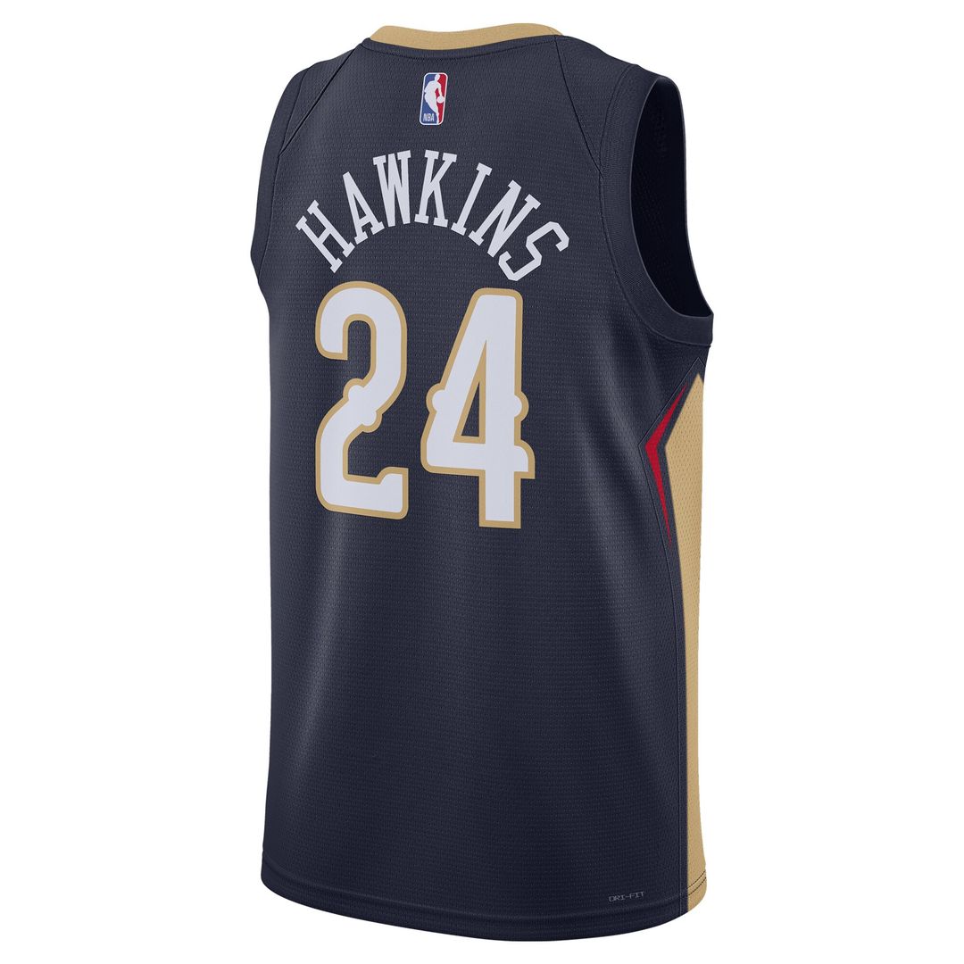 Jordan Hawkins New Orleans Pelicans Nike Unisex Swingman Jersey - Icon Edition - Navy Official NBA Team Apparel Basketball Fan Gear