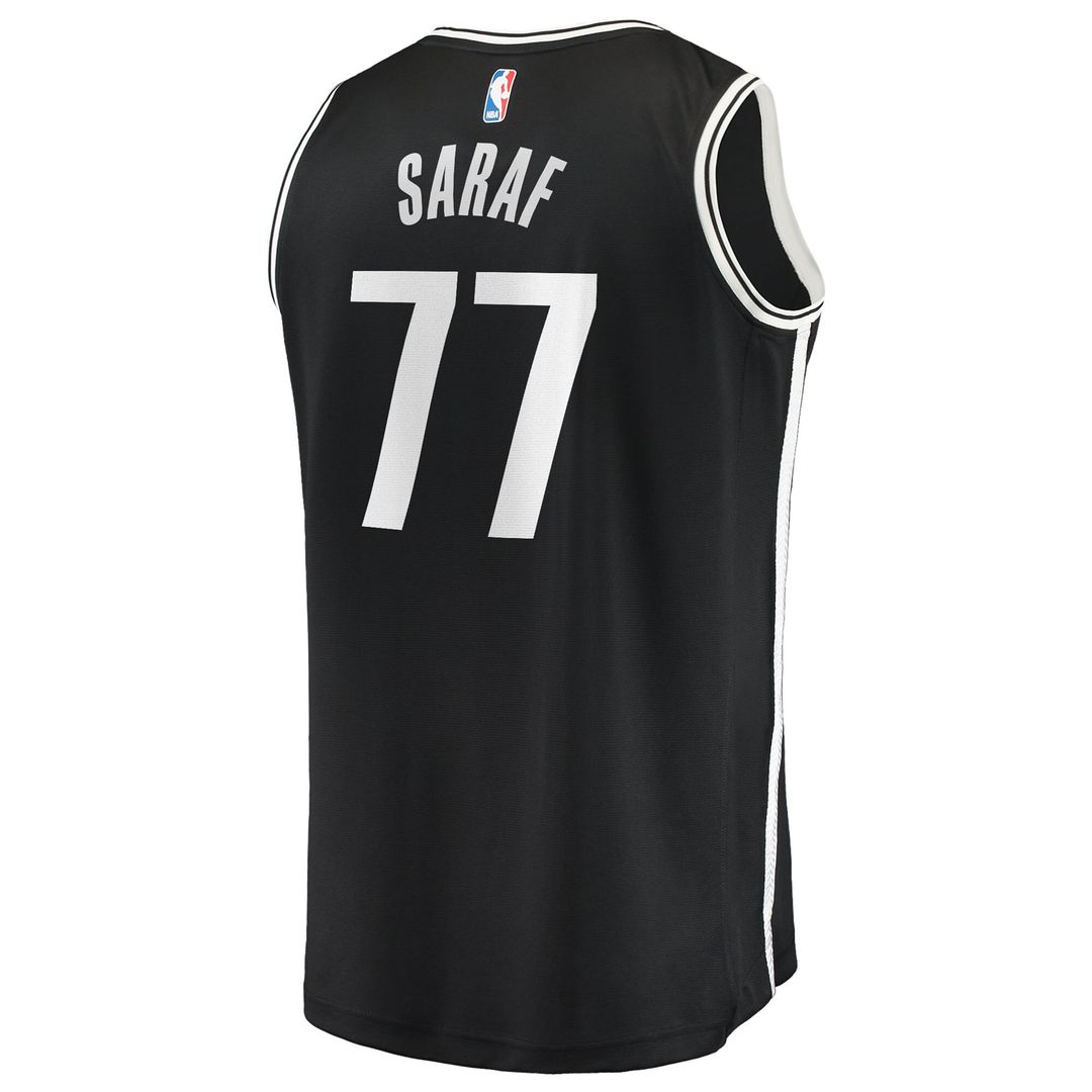 Ben Saraf Brooklyn Nets Fanatics Fast Break Replica Jersey - Black - Icon Edition Official NBA Team Apparel Basketball Fan Gear