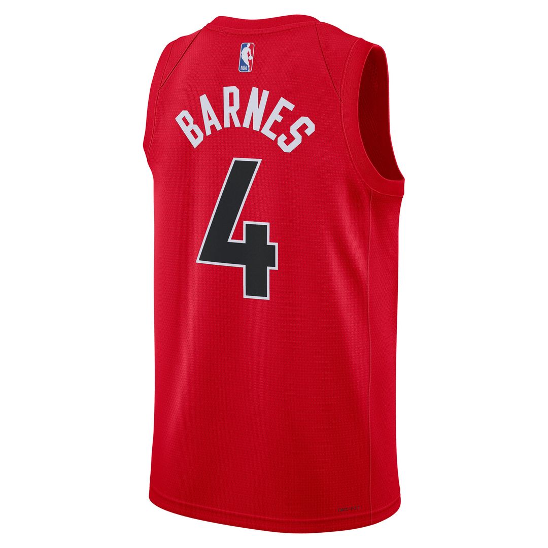 Scottie Barnes Toronto Raptors Nike Unisex Swingman Jersey - Icon Edition - Red Official NBA Team Apparel Basketball Fan Gear