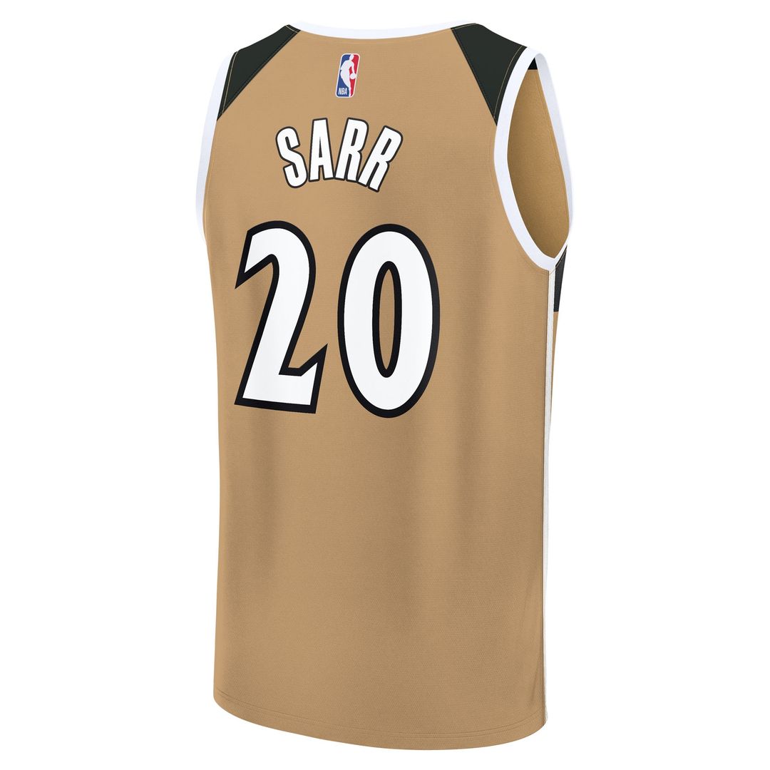Alex Sarr Washington Wizards Fanatics 2025/26 City Edition Fast Break Jersey - Gold Official NBA Team Apparel Basketball Fan Gear