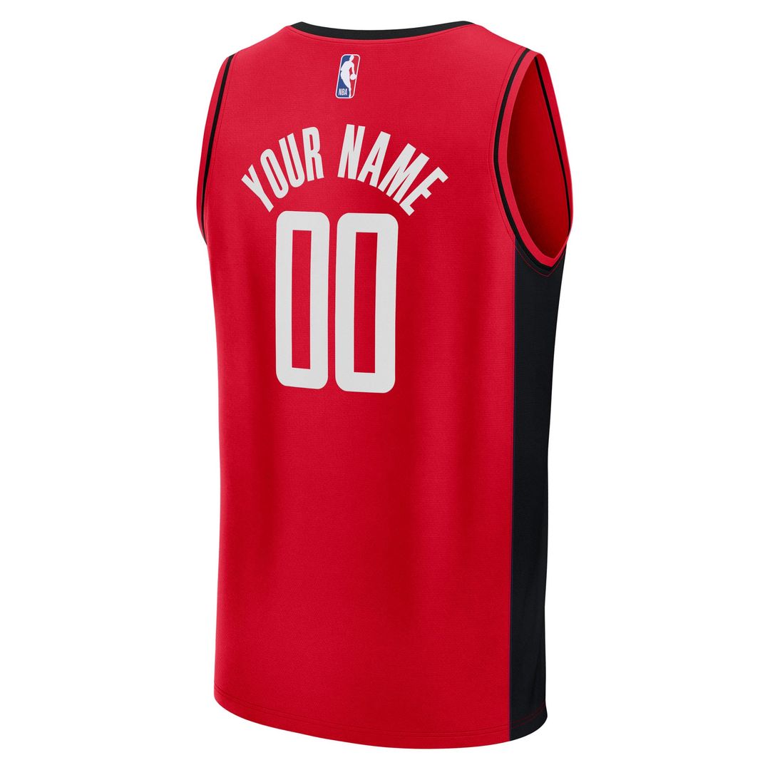 Houston Rockets Fanatics Fast Break Custom Jersey - Icon Edition - Red Official NBA Team Apparel Basketball Fan Gear