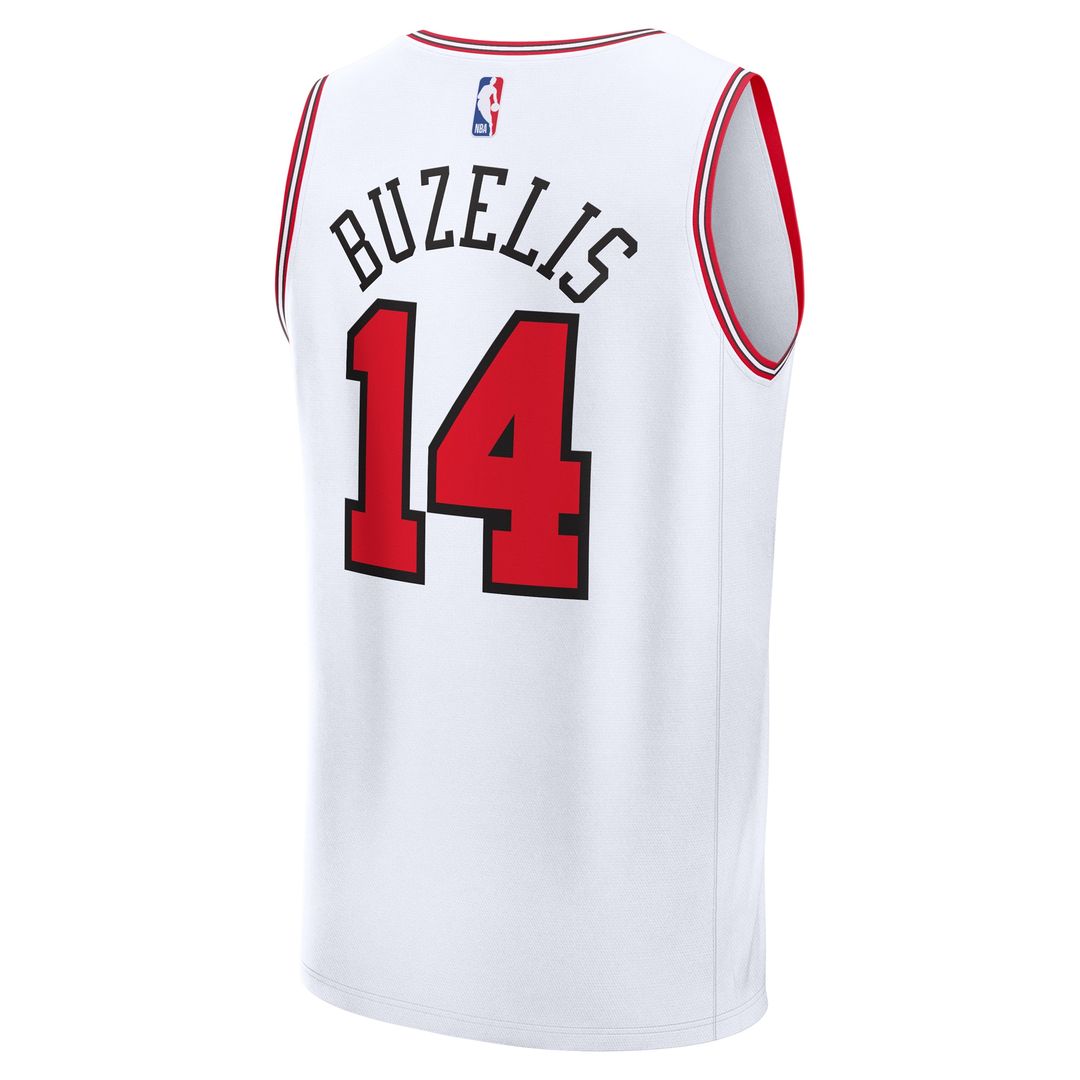 Matas Buzelis Chicago Bulls Fanatics Youth Fast Break Replica Player Jersey - Association - White Edition Official NBA Team Apparel Basketball Fan Gea