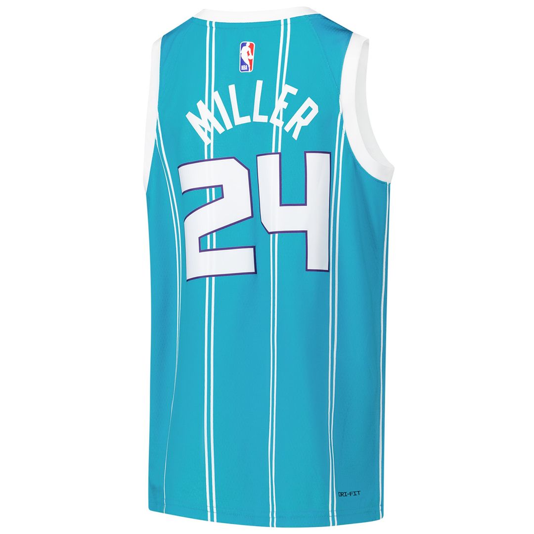 Brandon Miller Charlotte Hornets Nike Youth Swingman Jersey - Icon Edition - Teal Official NBA Team Apparel Basketball Fan Gear