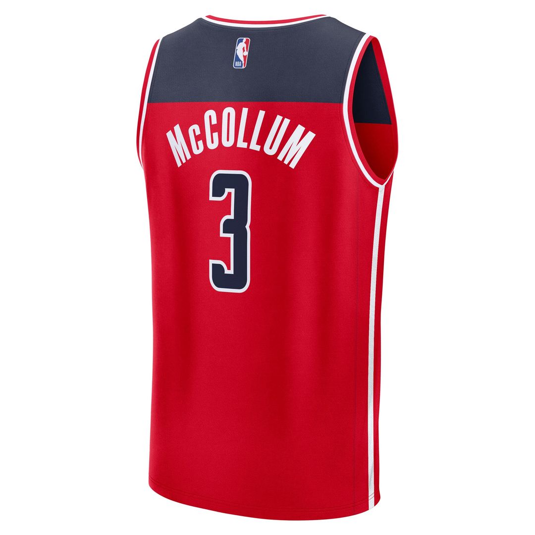 CJ McCollum Washington Wizards Fanatics Youth Fast Break Replica Player Jersey - Icon Edition - Red Official NBA Team Apparel Basketball Fan Gear