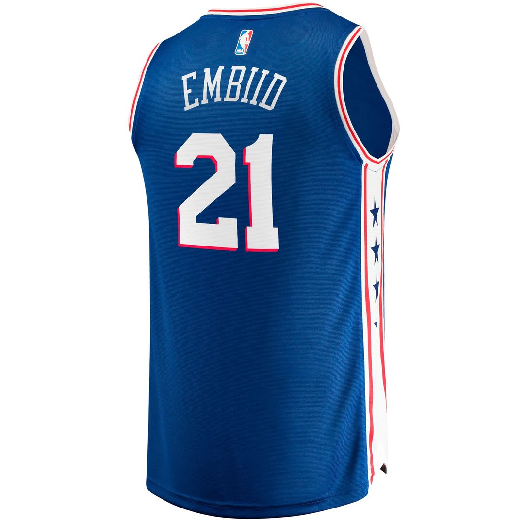 Joel Embiid Philadelphia 76ers Fanatics Big & Tall Fast Break Player Jersey - Royal - Icon Edition Official NBA Team Apparel Basketball Fan Gear