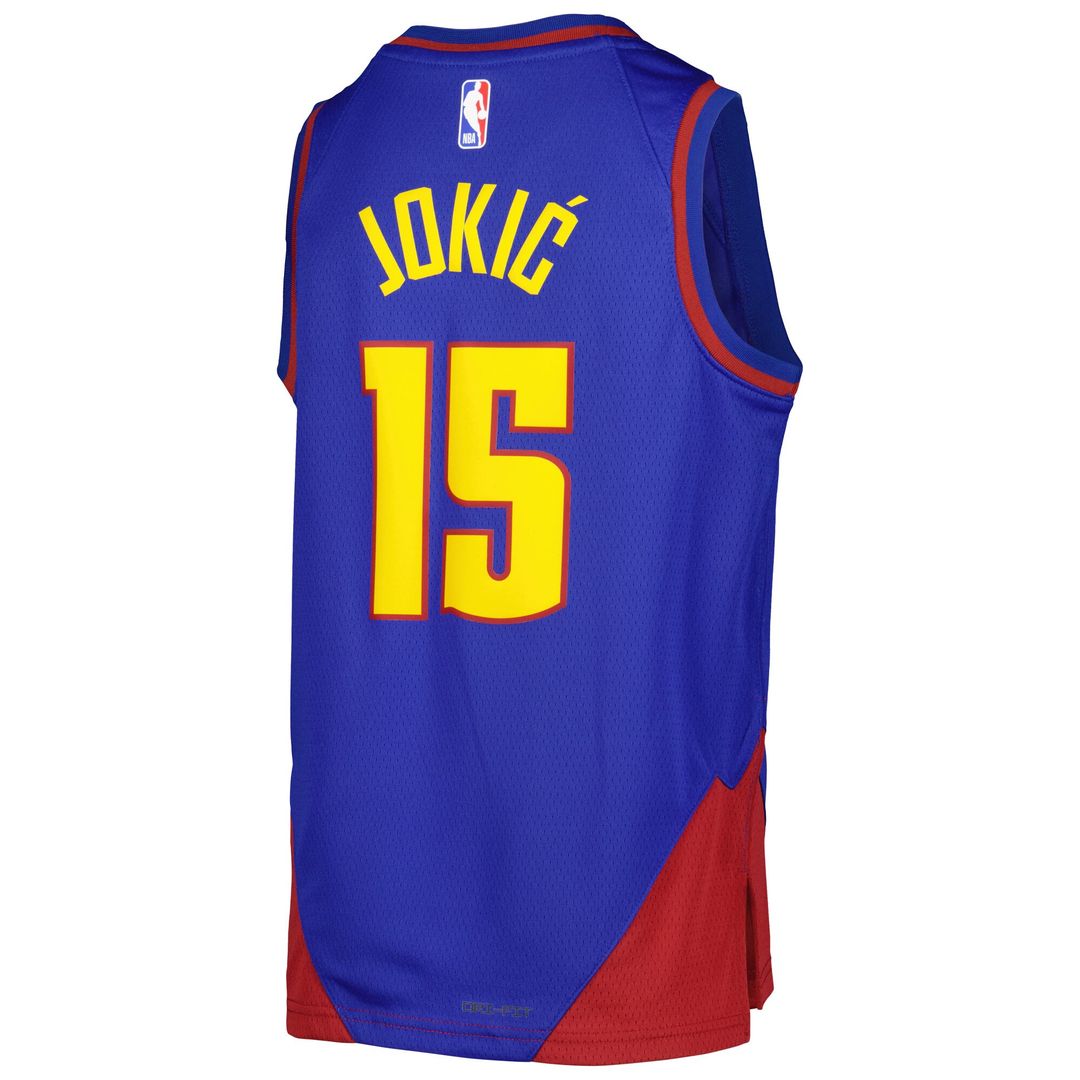 Nikola Jokic Denver Nuggets Jordan Brand Youth Swingman Jersey - Statement Edition - Blue Official NBA Team Apparel Basketball Fan Gear