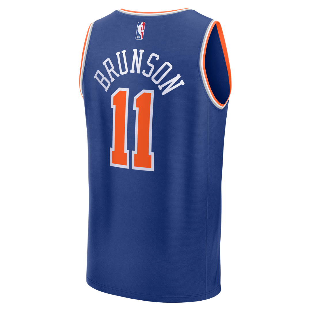 Jalen Brunson New York Knicks Fanatics Youth 2026 NBA Finals Champions Fast Break Replica Jersey - Icon Edition - Blue Official NBA Team Apparel Baske