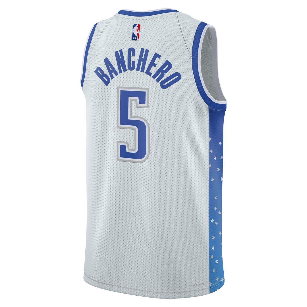 Paolo Banchero Orlando Magic Nike Unisex 2025/26 Swingman Jersey - Silver - City Edition Official NBA Team Apparel Basketball Fan Gear