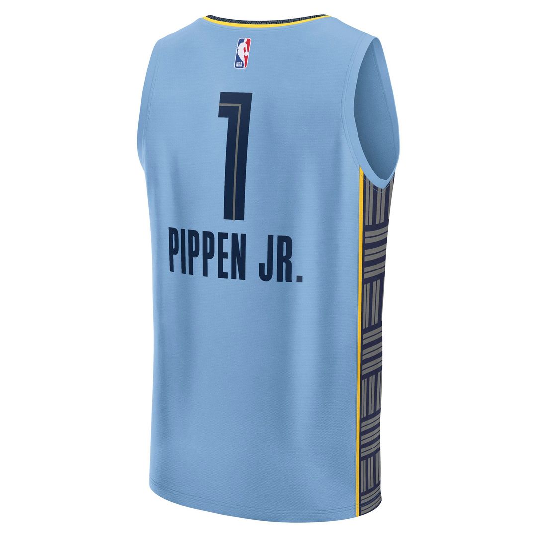 Scotty Pippen Jr. Memphis Grizzlies Fanatics Fast Break Replica Player Jersey - Statement Edition - Light Blue Official NBA Team Apparel Basketball Fa