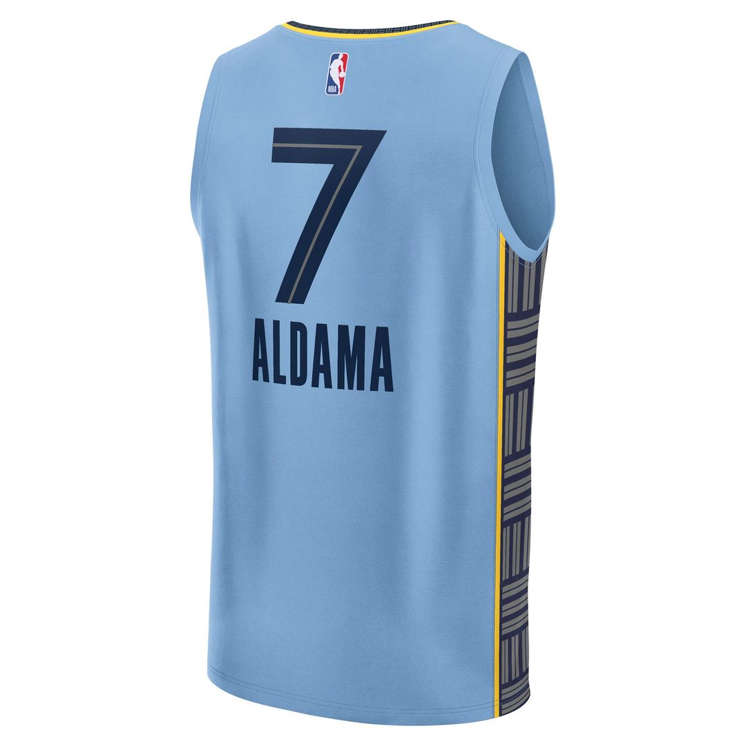 Santi Aldama Memphis Grizzlies Fanatics Fast Break Replica Player Jersey - Statement Edition - Light Blue Official NBA Team Apparel Basketball Fan Gea
