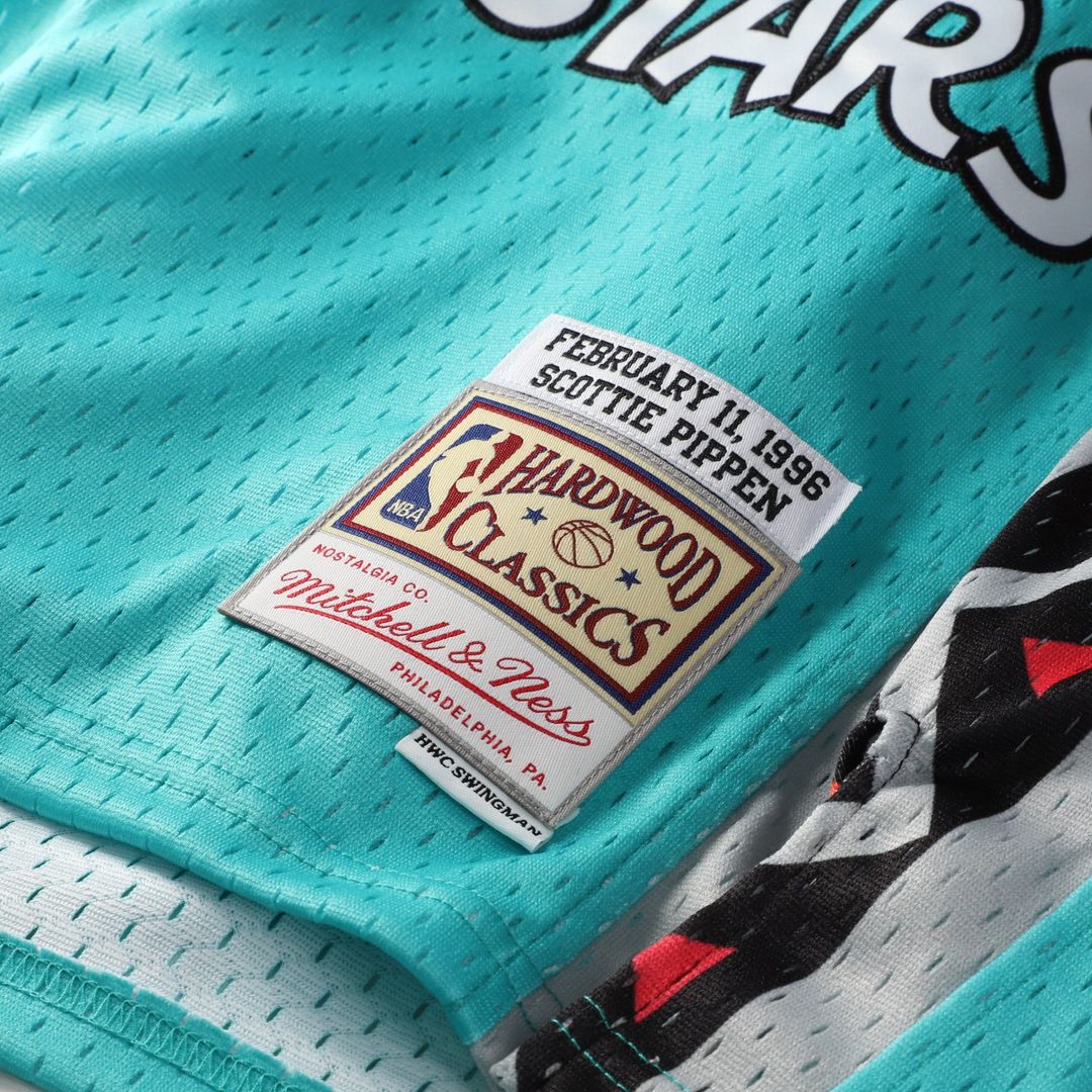 Scottie Pippen 1996 NBA All-Star Game Mitchell & Ness Youth Hardwood Classics Swingman Jersey - Teal Official NBA Team Apparel Basketball Fan Gear