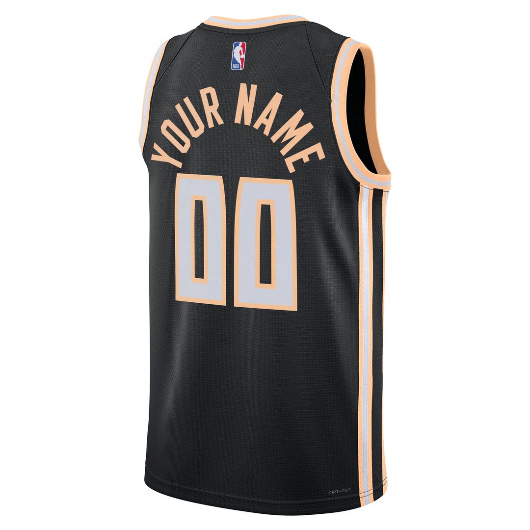 Atlanta Hawks Nike Unisex 2025/26 City Edition Swingman Custom Jersey - Black Official NBA Team Apparel Basketball Fan Gear