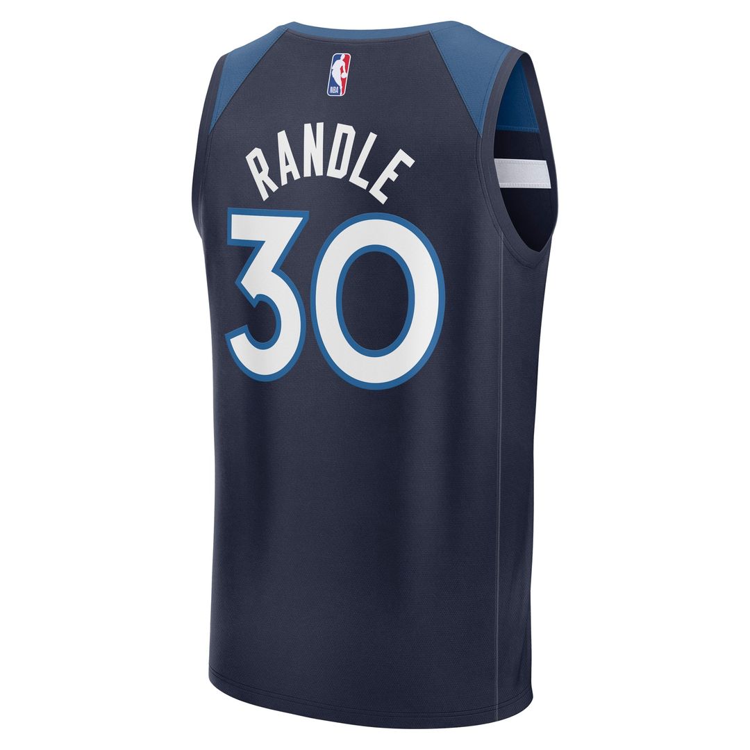 Julius Randle Minnesota Timberwolves Fanatics Fast Break Replica Player Jersey - Icon Edition - Navy Official NBA Team Apparel Basketball Fan Gear